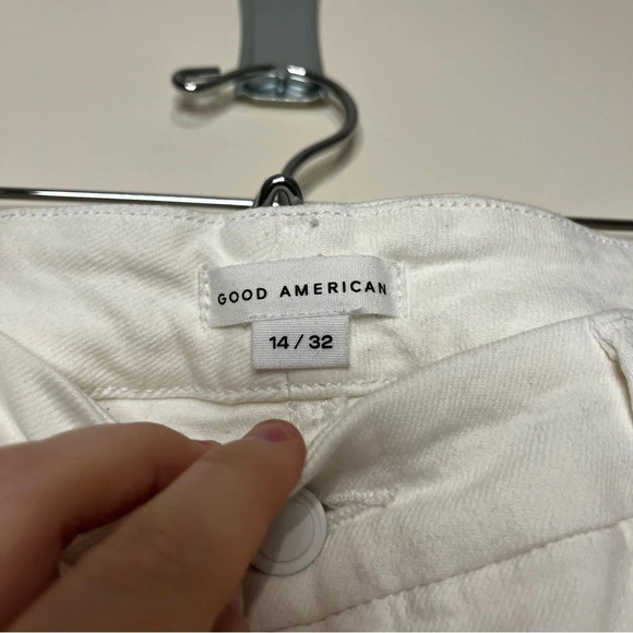 NWOT GOOD AMERICAN Good Waist Wide Leg Palazzo Pant White Jeans - Picture 8 of 16